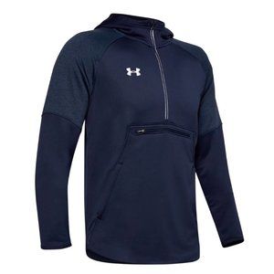 Men's Navy Blue Under Armour Fleece Anorak Jacket